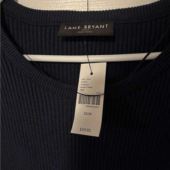 Lane Bryant Navy 3/4 Sleeve Sweater Size 22/24 NWT - Picture 3 of 3